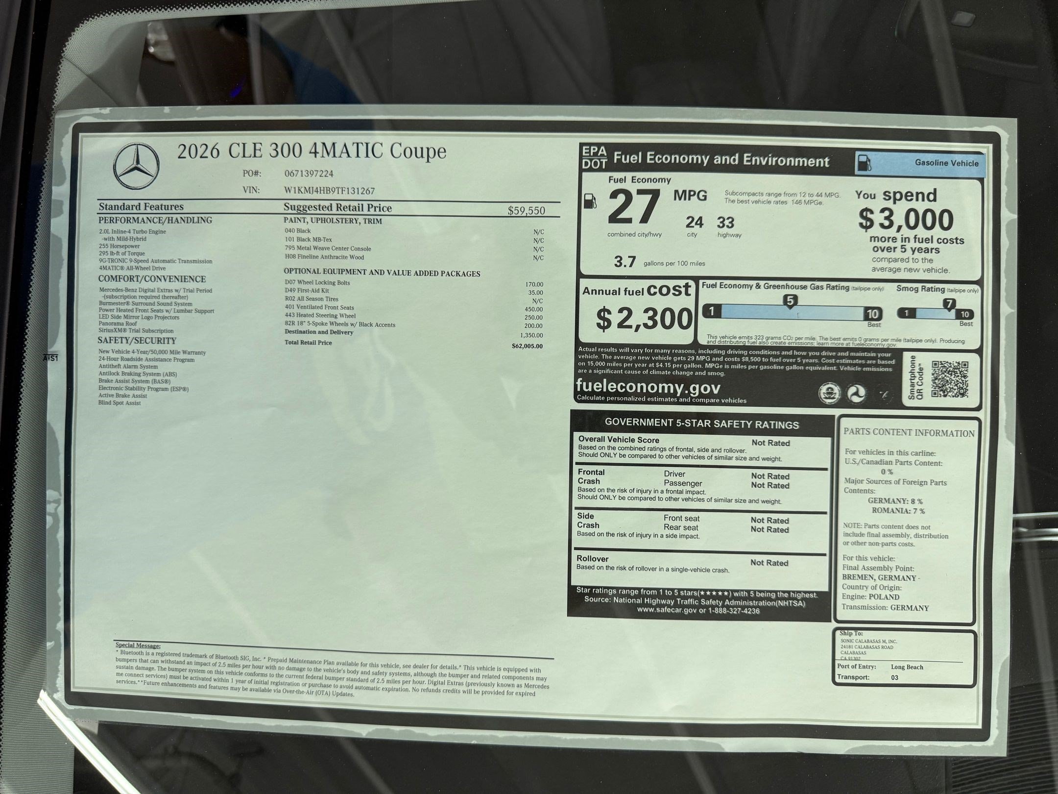 New 2026 Mercedes-Benz CLE 300 4MATIC Coupe image 31