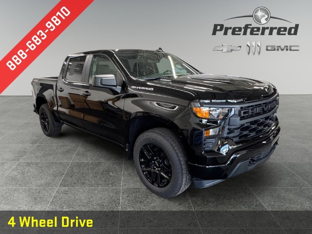 New 2026 Chevrolet Silverado 1500 Custom w/ Turbomax Blackout Package AWD/4WD image 1