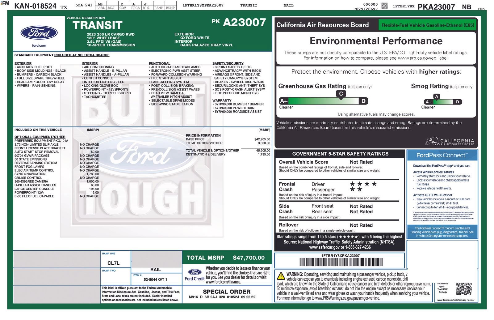Used 2023 Ford Transit 250 Low Roof RWD image 16