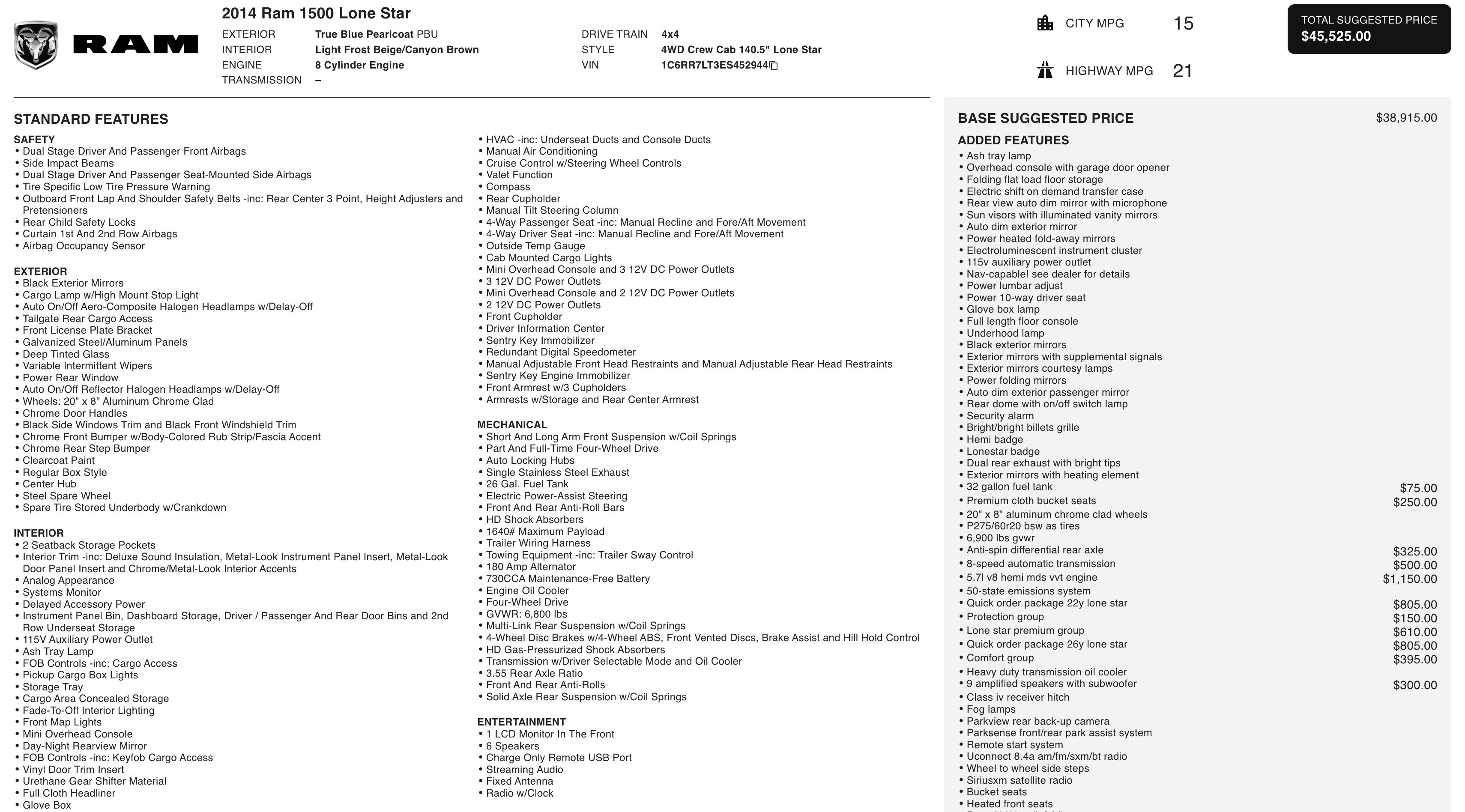 Used 2014 RAM 1500 Lone Star image 3