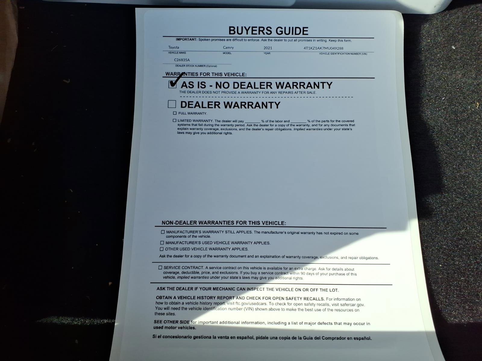 Used 2021 Toyota Camry XSE image 35