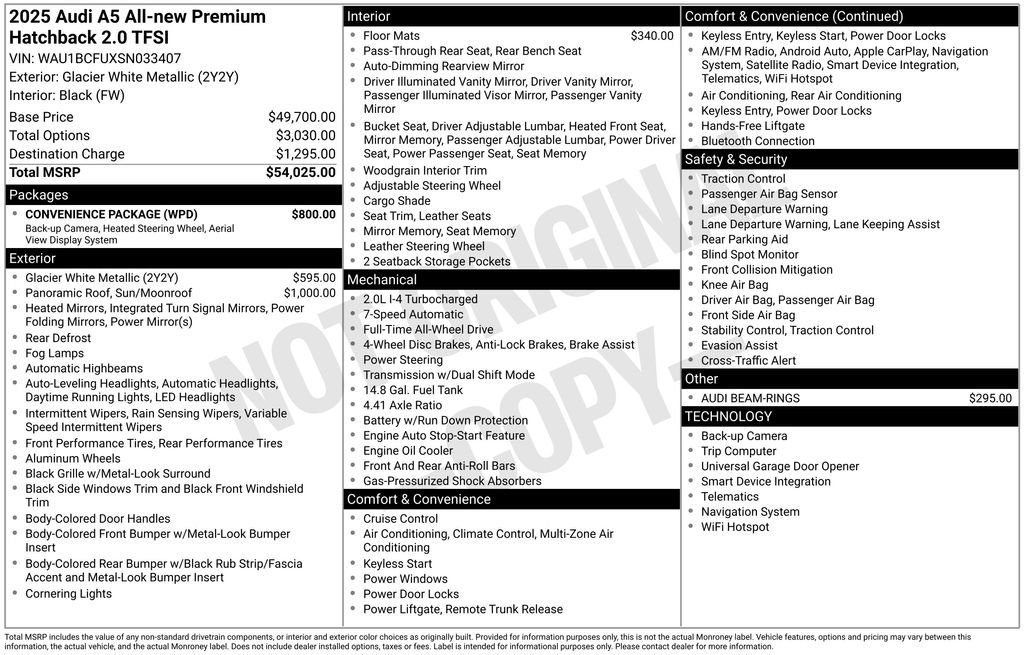 Certified 2025 Audi A5 2.0T Premium w/ Convenience Package image 29
