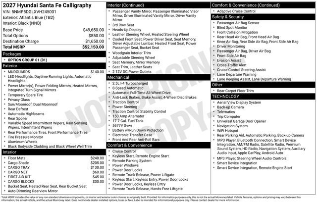 New 2027 Hyundai Santa Fe Calligraphy AWD/4WD image 4