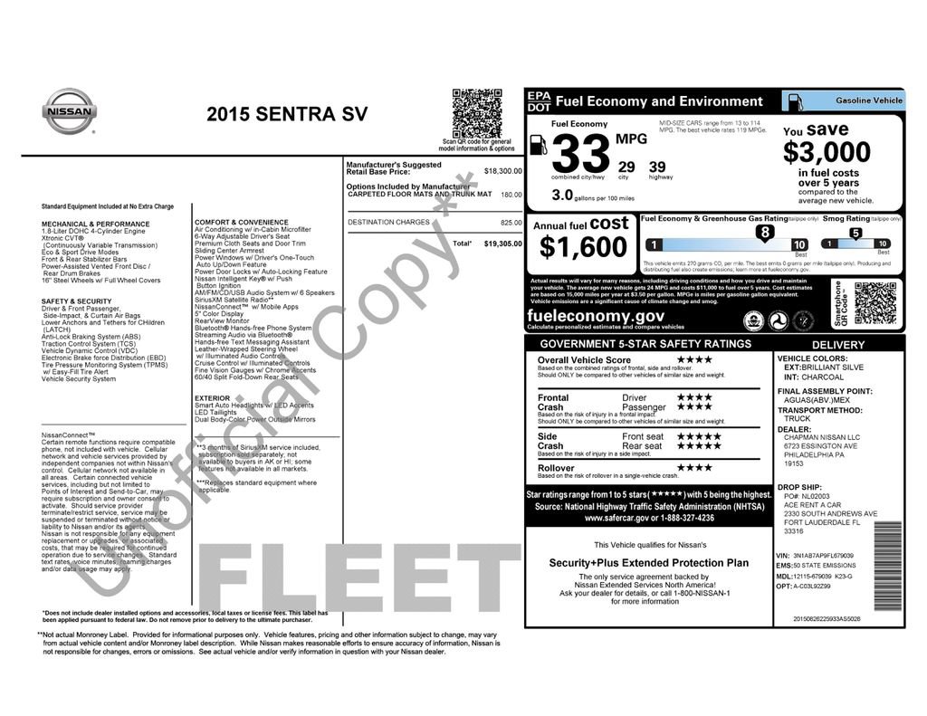 Used 2015 Nissan Sentra SV FWD image 7