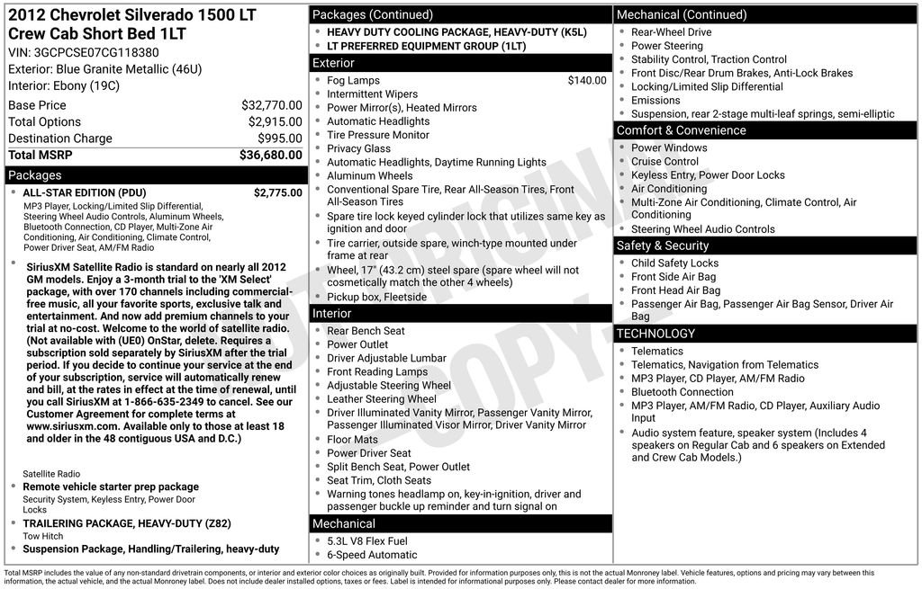 Used 2012 Chevrolet Silverado 1500 LT w/ All-Star Edition RWD image 8