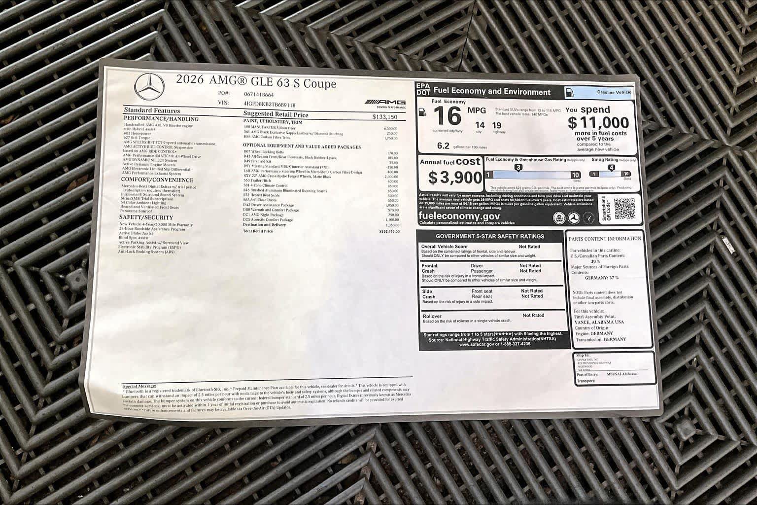New 2026 Mercedes-Benz GLE 63 AMG S image 18