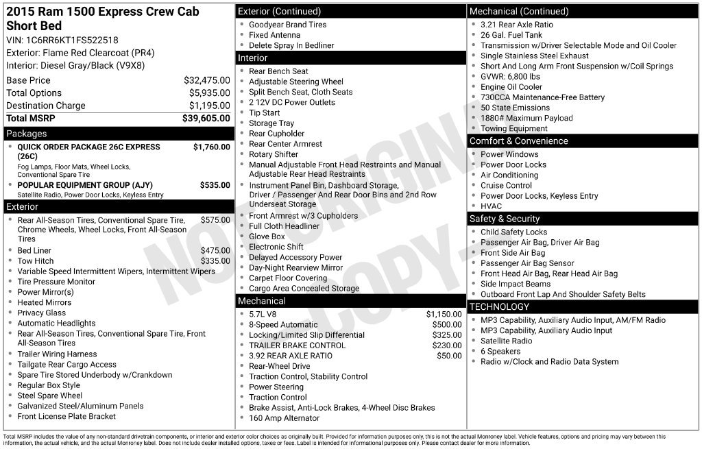 Used 2015 RAM 1500 Express RWD image 7