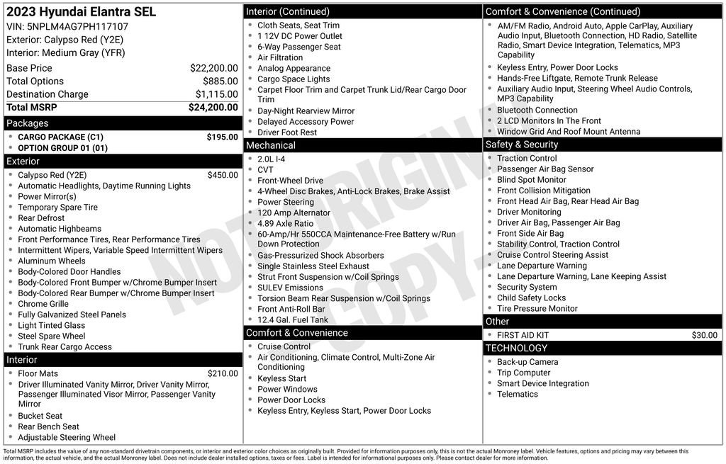 Certified 2023 Hyundai Elantra SEL w/ Cargo Package image 34
