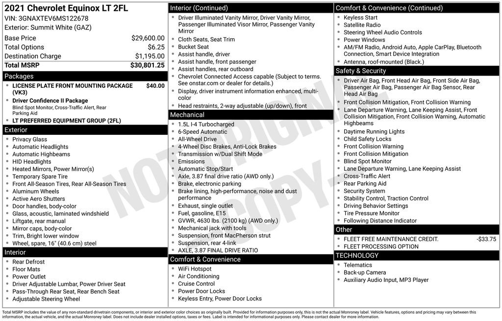 Used 2021 Chevrolet Equinox LT image 37