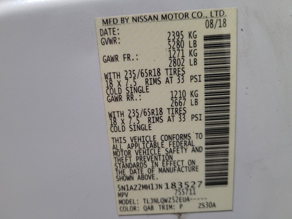Used 2018 Nissan Murano SV AWD/4WD image 33