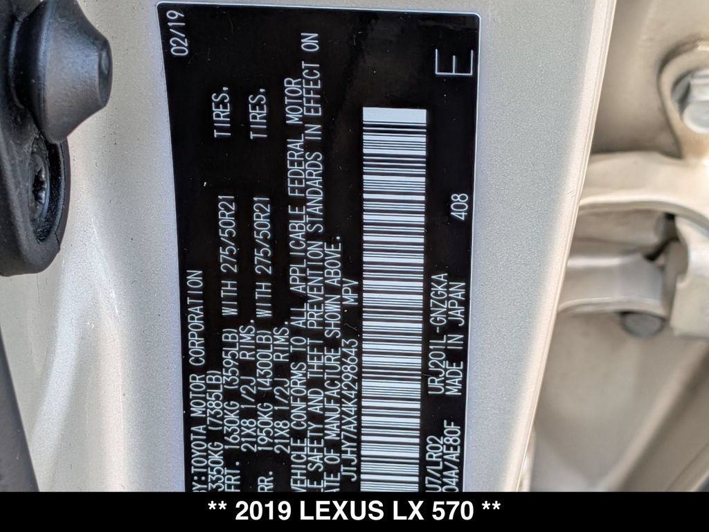 Used 2019 Lexus LX 570 4WD w/ Luxury Package image 27
