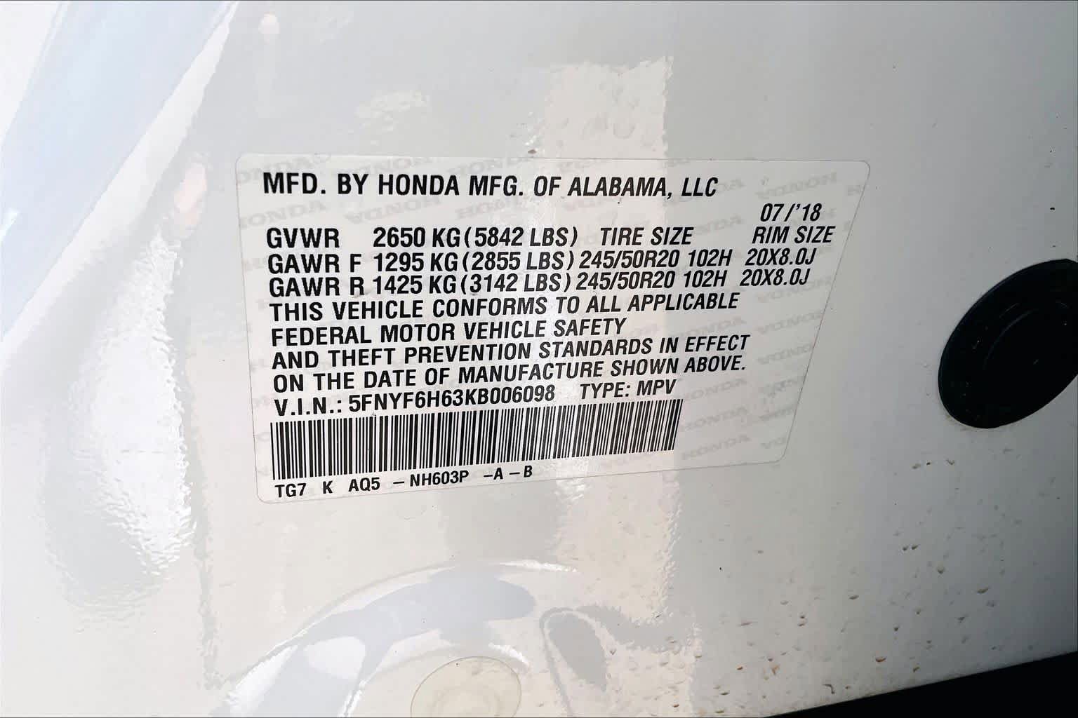 Used 2019 Honda Pilot Touring image 36