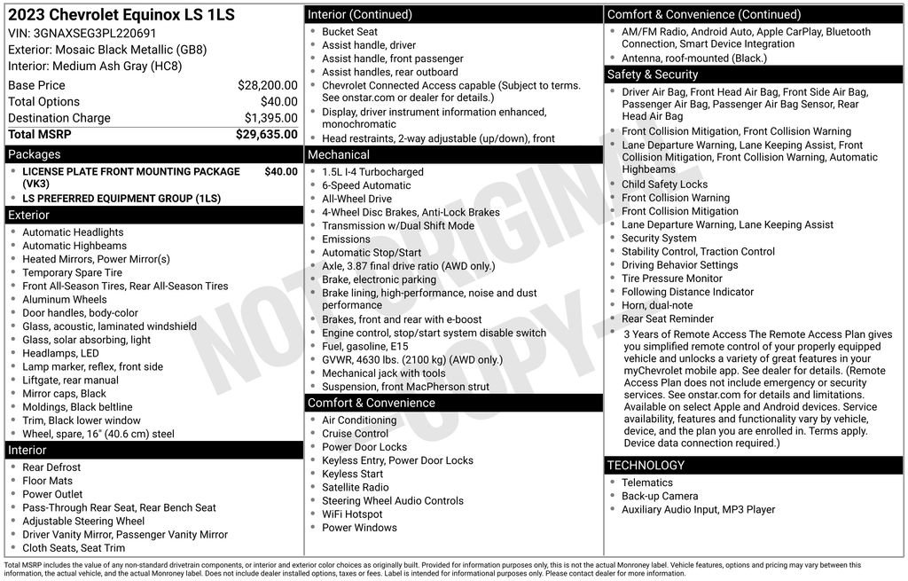 Used 2023 Chevrolet Equinox LS image 3