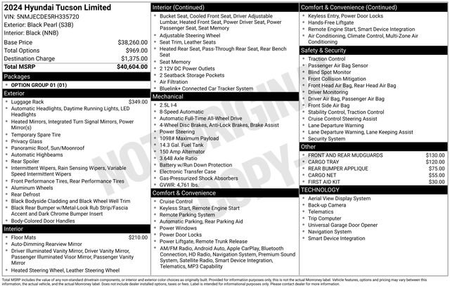 Used 2024 Hyundai Tucson Limited AWD/4WD image 37