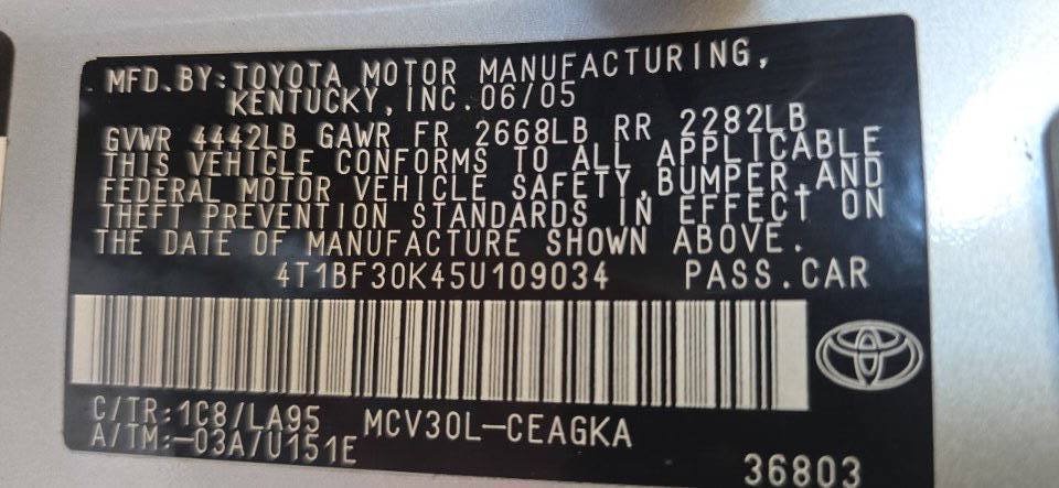 Used 2005 Toyota Camry LE FWD image 26