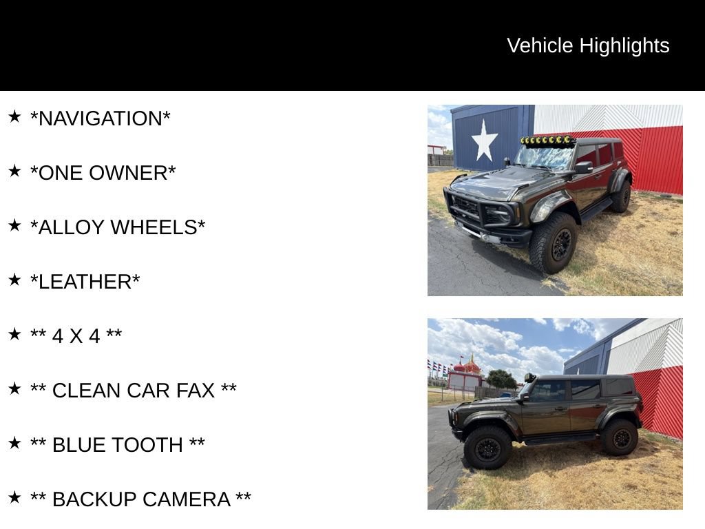 Used 2024 Ford Bronco Raptor w/ Interior Carbon Fiber Pack 6 AWD/4WD image 4