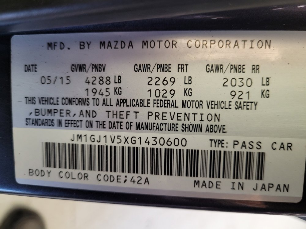 Used 2016 MAZDA MAZDA6 Touring image 33