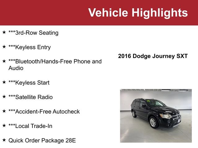 Used 2016 Dodge Journey SXT w/ Comfort/Convenience Group image 2