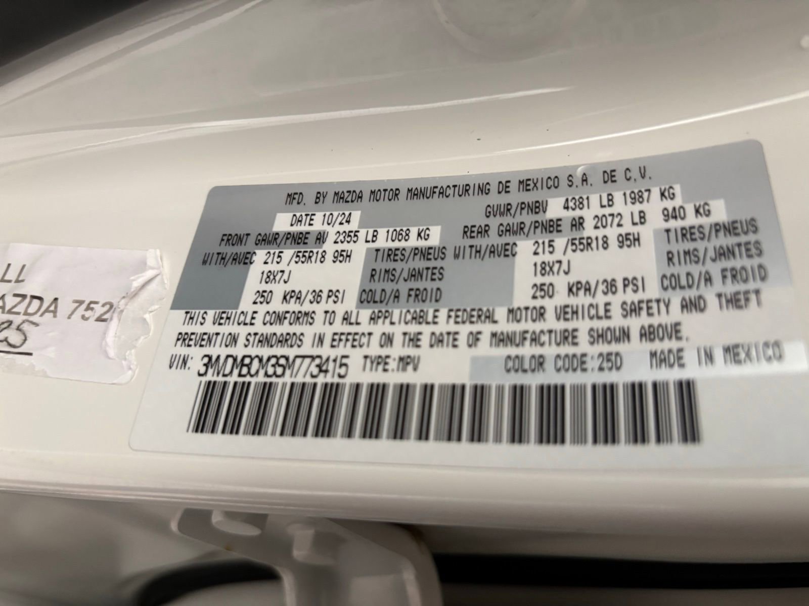 Certified 2025 MAZDA CX-30 AWD 2.5 S w/ Preferred Package image 28