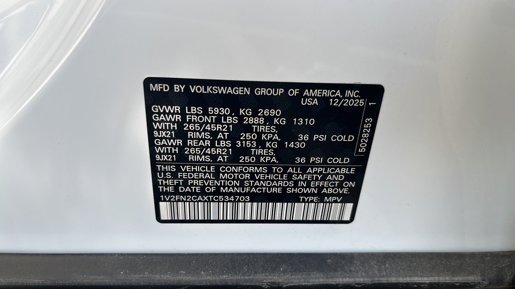 New 2026 Volkswagen Atlas SEL Premium R-Line AWD/4WD image 27