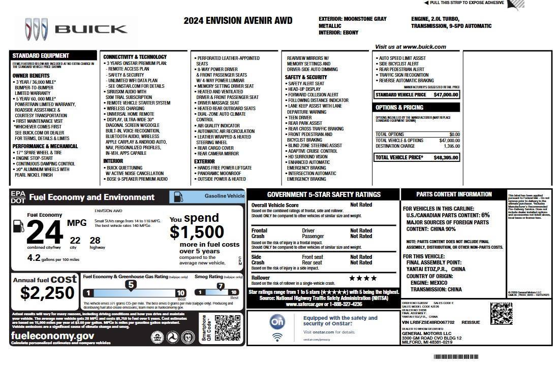 Used 2024 Buick Envision Avenir AWD/4WD image 6
