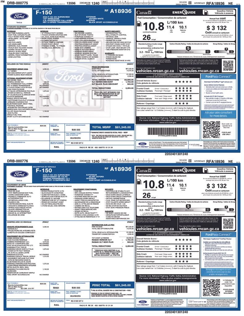 Used 2024 Ford F150 XLT w/ Equipment Group 302A MID AWD/4WD image 5