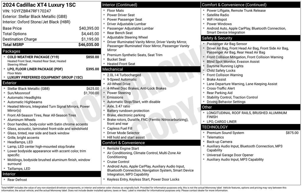 Certified 2024 Cadillac XT4 Luxury w/ Cold Weather Package AWD/4WD image 35
