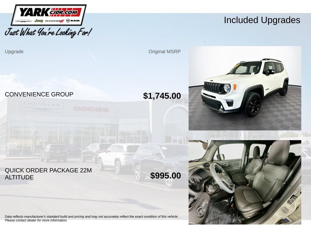 Certified 2022 Jeep Renegade Altitude w/ Convenience Group AWD/4WD image 5