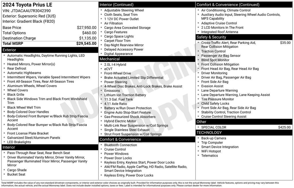 Used 2024 Toyota Prius LE image 6
