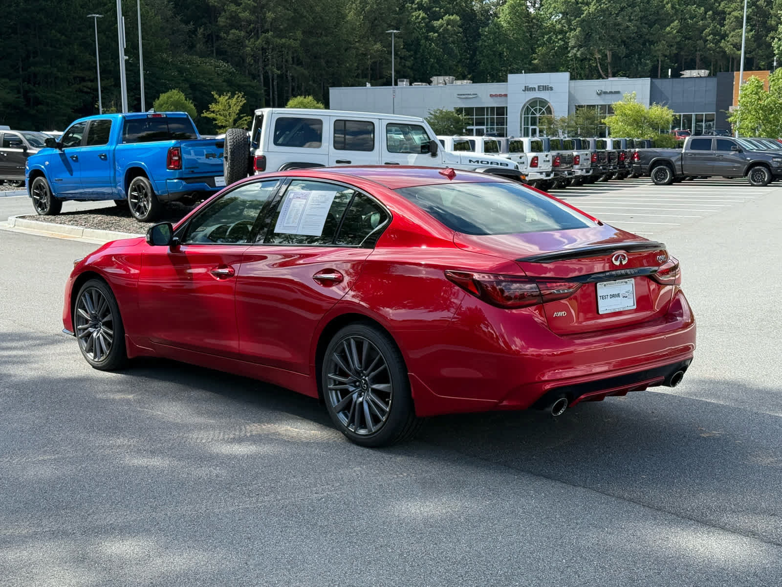 Used 2023 INFINITI Q50 Red Sport 400 w/ Carbon Fiber Package AWD/4WD image 3