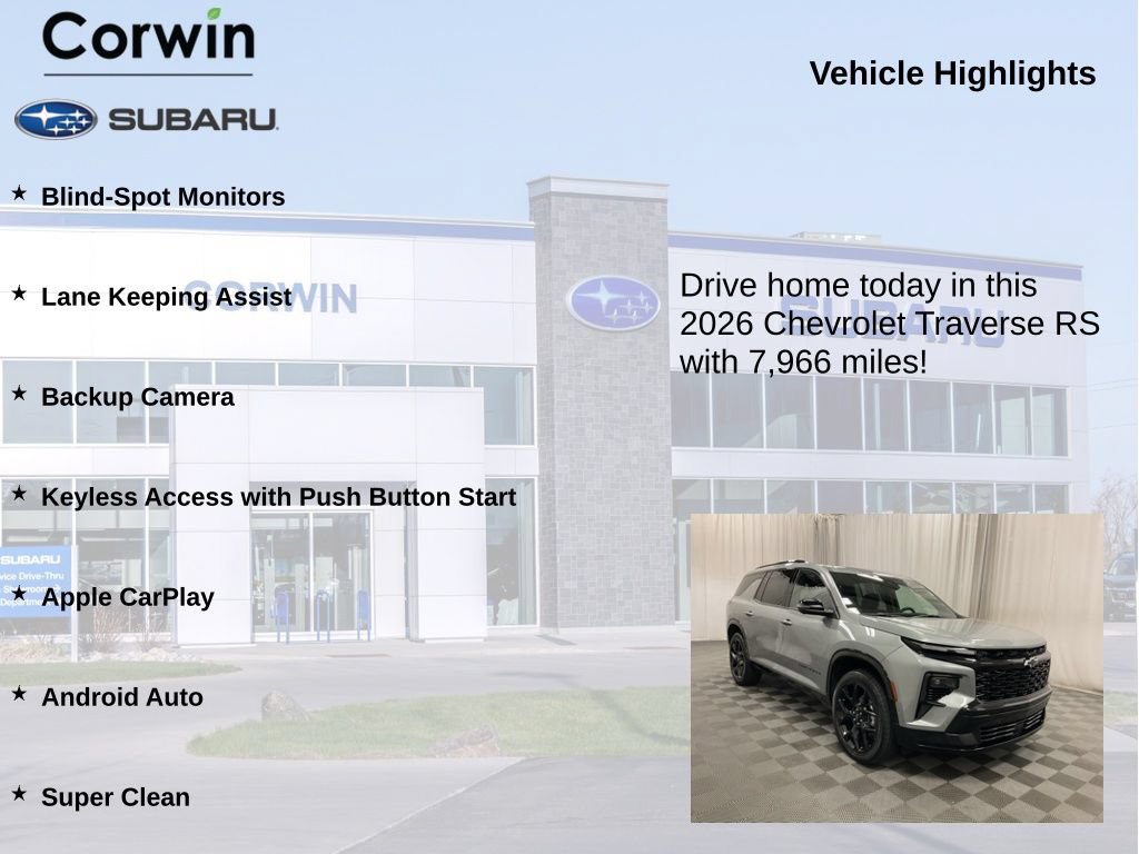Used 2026 Chevrolet Traverse RS AWD/4WD image 6