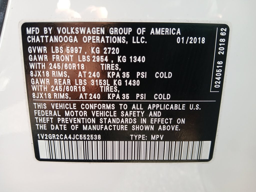Used 2018 Volkswagen Atlas S AWD/4WD image 29