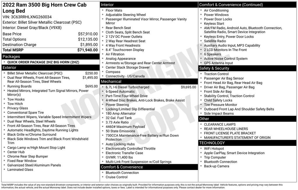 Used 2022 RAM 3500 Big Horn image 5