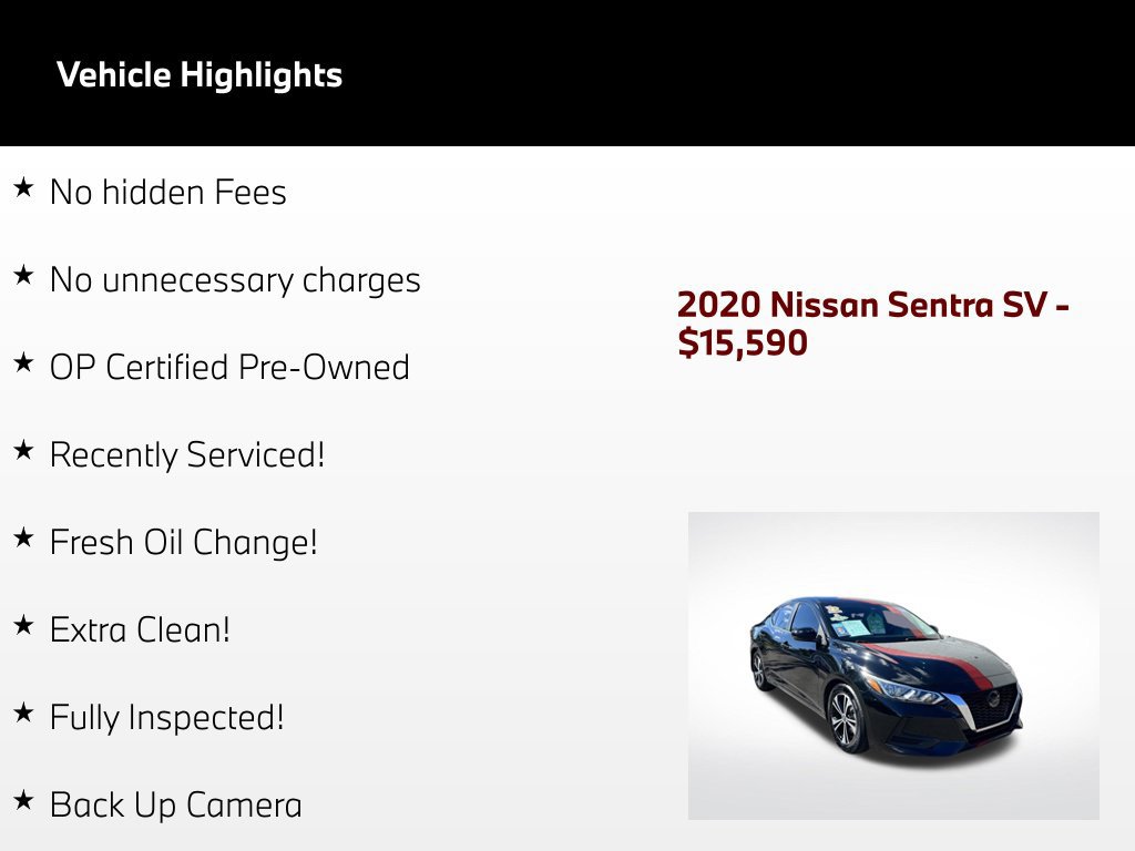 Used 2020 Nissan Sentra SV FWD image 59