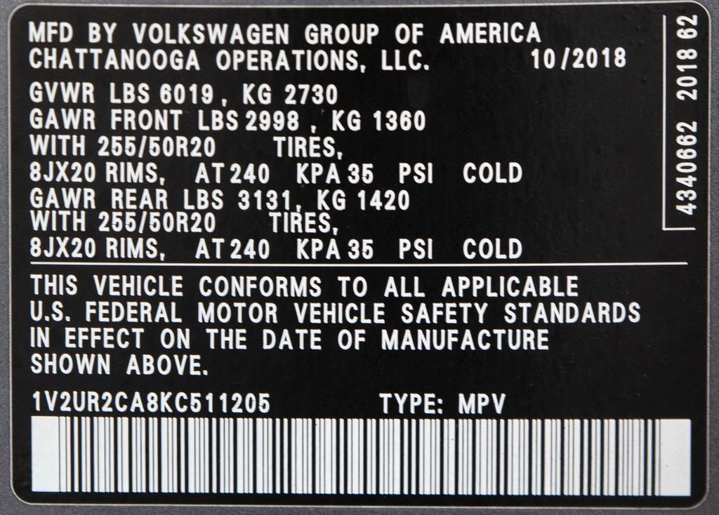 Used 2019 Volkswagen Atlas SE w/ Towing Package AWD/4WD image 35