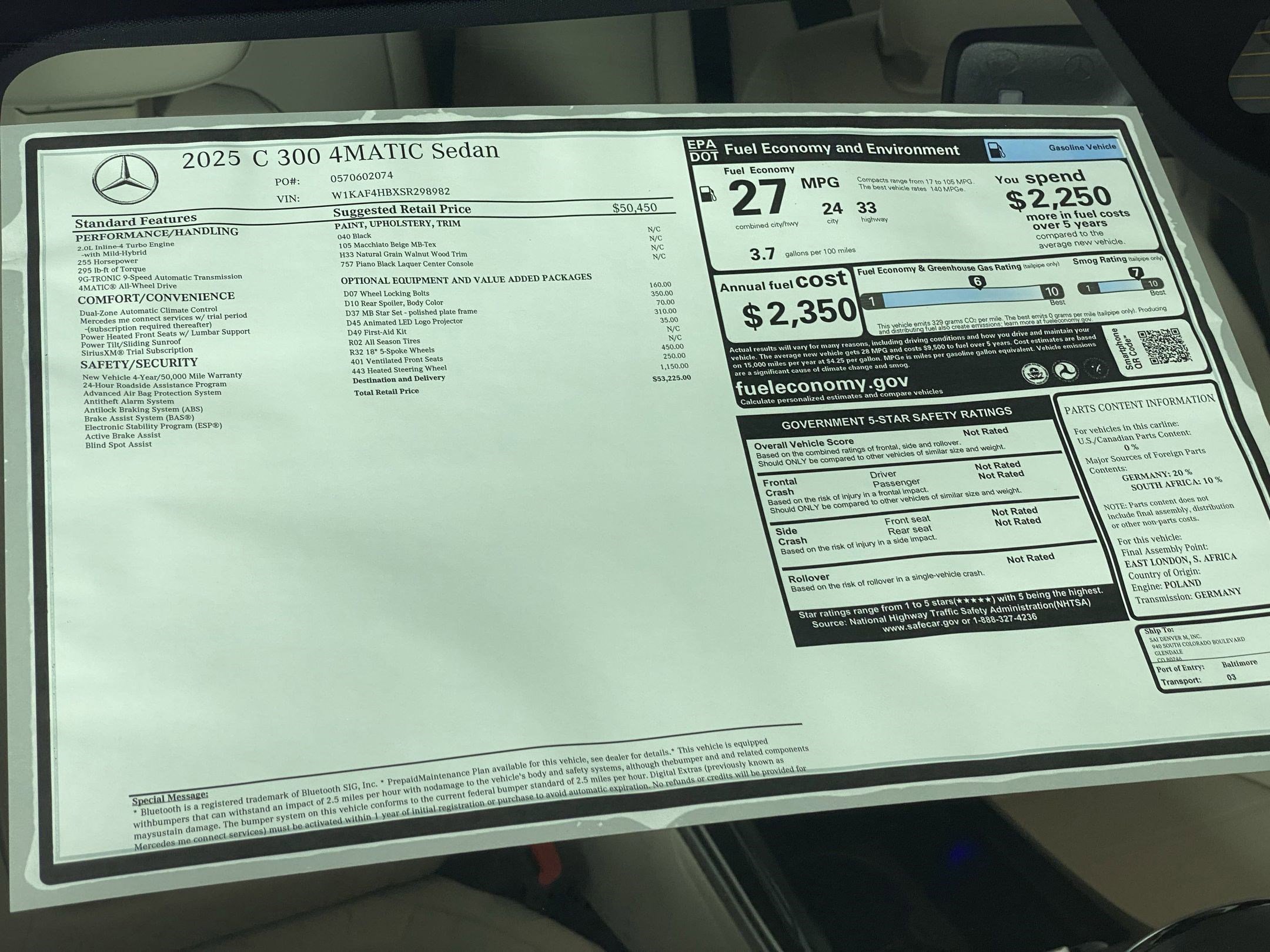 Used 2025 Mercedes-Benz C 300 C 300 image 32