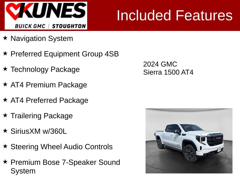 Used 2024 GMC Sierra 1500 AT4 w/ Technology Package AWD/4WD image 3