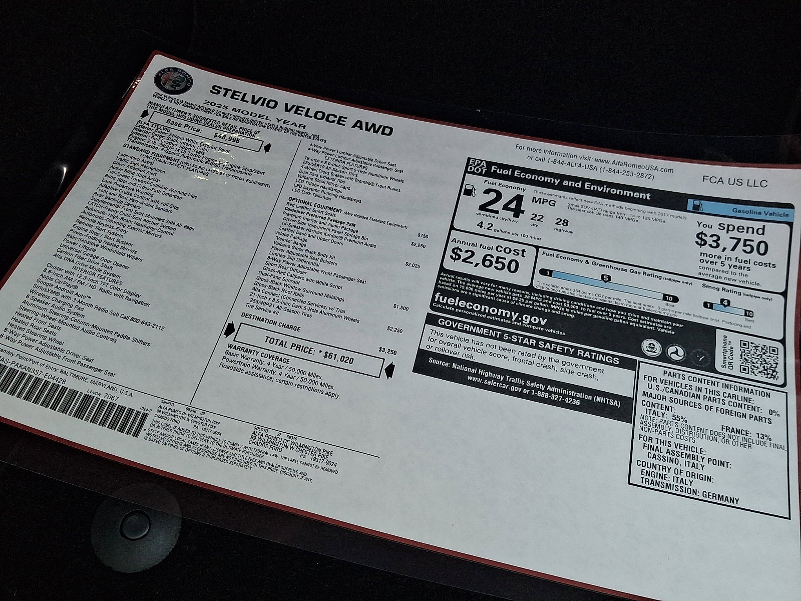 New 2025 Alfa Romeo Stelvio Sprint image 11