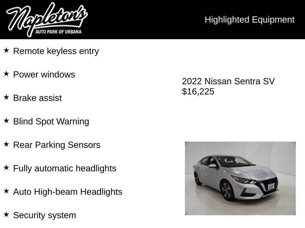 Used 2022 Nissan Sentra SV FWD image 15