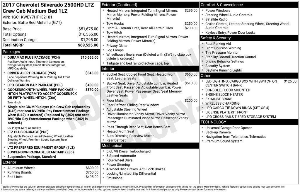 Used 2017 Chevrolet Silverado 2500 LTZ w/ Duramax Plus Package AWD/4WD image 4