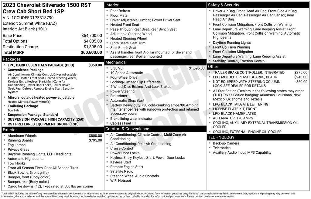 Used 2023 Chevrolet Silverado 1500 RST w/ LPO, Dark Essentials Package AWD/4WD image 15