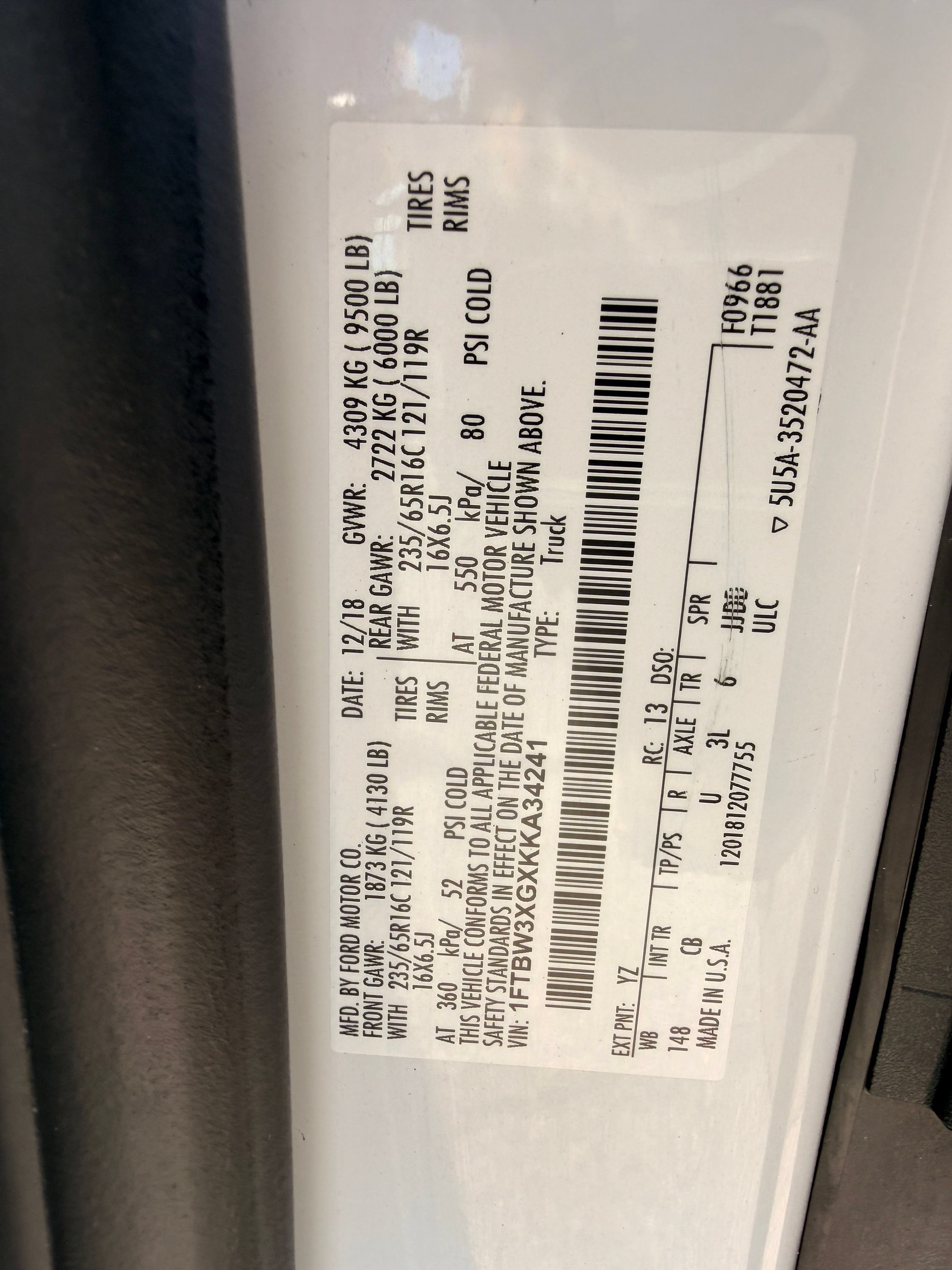 Used 2019 Ford Transit 350 148 High Roof Extended RWD image 34