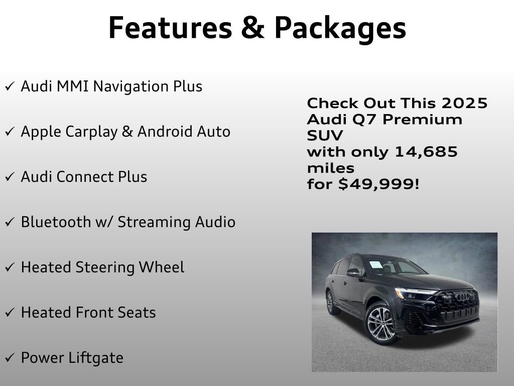 Used 2025 Audi Q7 2.0T Premium w/ Convenience Plus Package AWD/4WD image 8