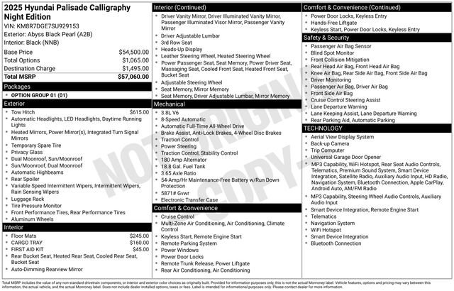 Certified 2025 Hyundai Palisade Calligraphy AWD/4WD image 53
