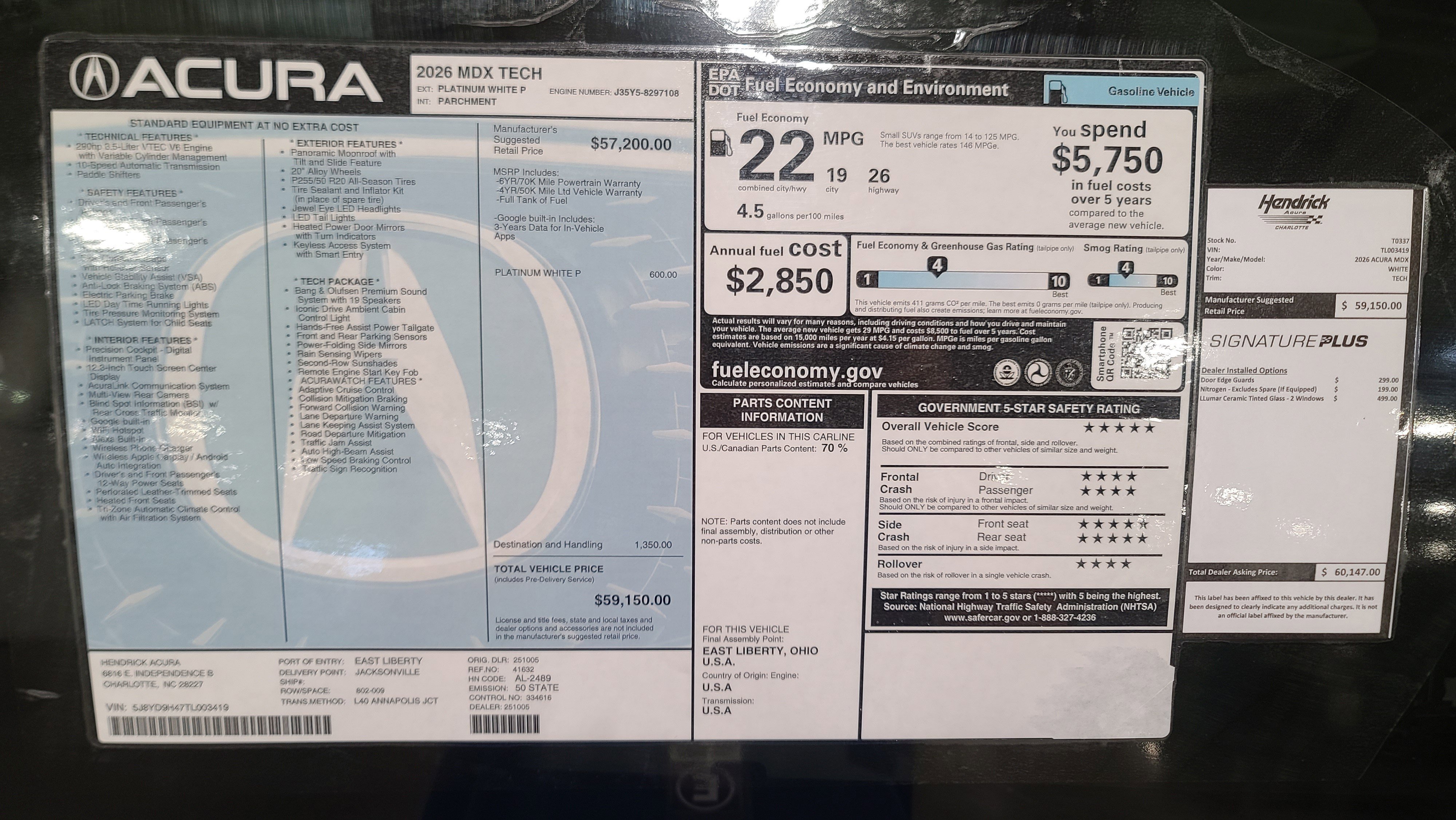 Certified 2026 Acura MDX FWD w/ Technology Package image 35