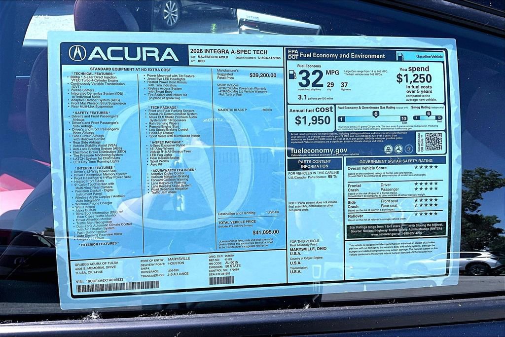 New 2026 Acura Integra A-Spec FWD image 41