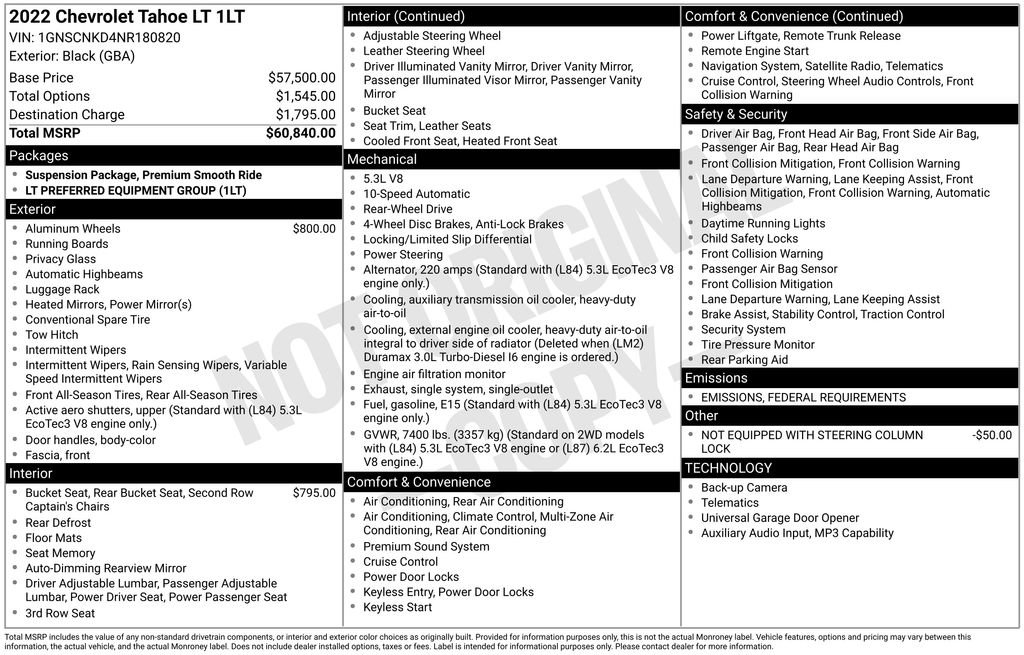 Used 2022 Chevrolet Tahoe LT image 32