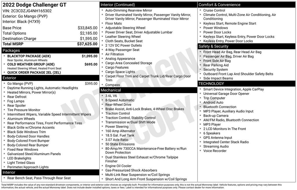Used 2022 Dodge Challenger GT w/ Blacktop Package RWD image 26