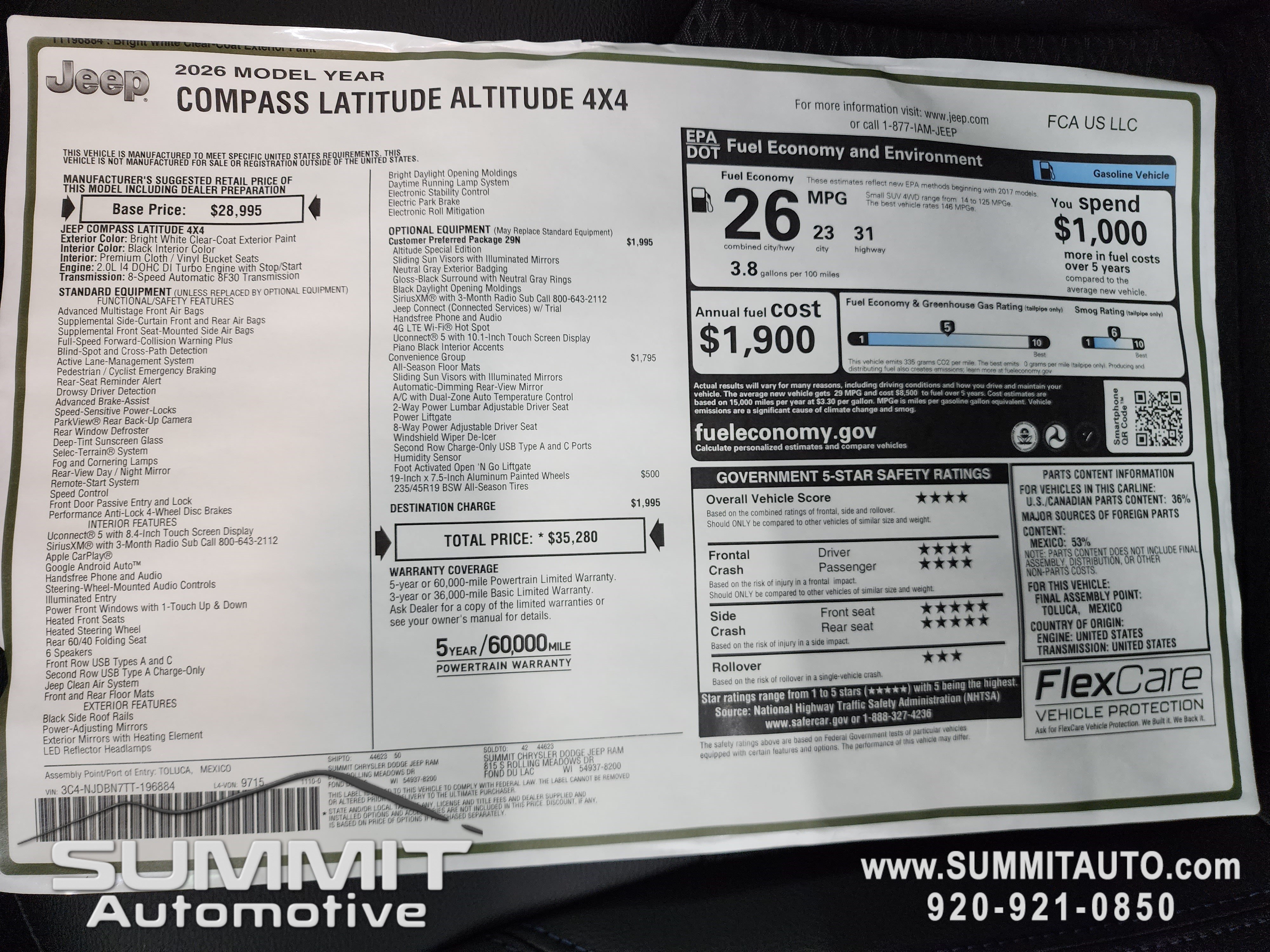 New 2026 Jeep Compass Latitude AWD/4WD image 10