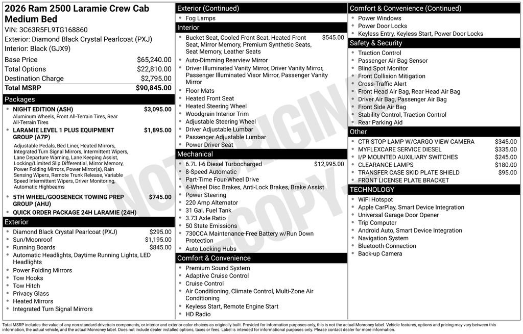 New 2026 RAM 2500 Laramie w/ Night Edition AWD/4WD image 31